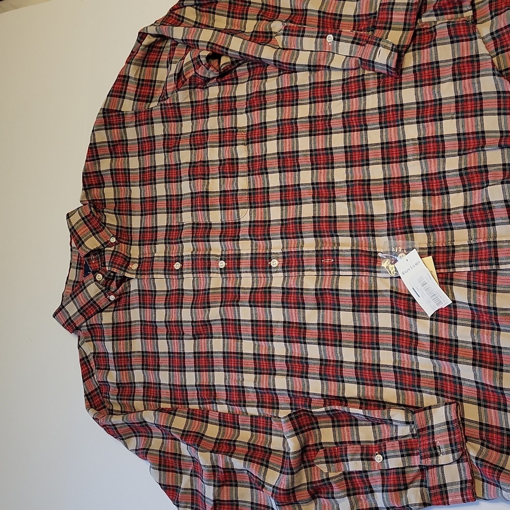 NWT Ralph lauren flannel button down shirt size large